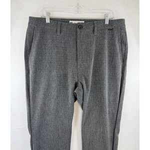 Travis Mathew Open To Close Golf Pants Mens Sz 34x30 Dark Gray White Check